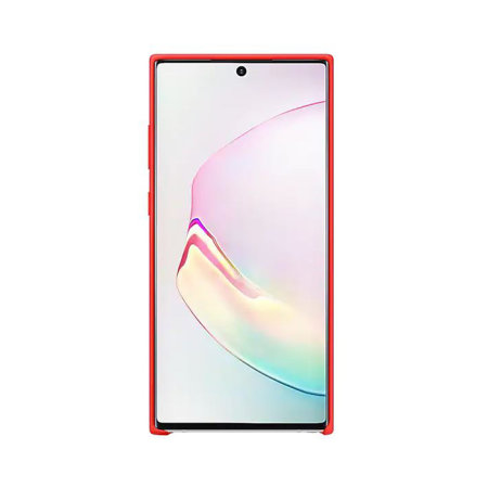 Offizielle Samsung Galaxy Note 10 Plus 5G Silicone Cover Hülle - Rot