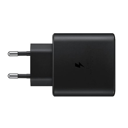 Official Samsung PD 45W Fast Wall Charger with USB-C to USB-C Cable - EU Plug - Black