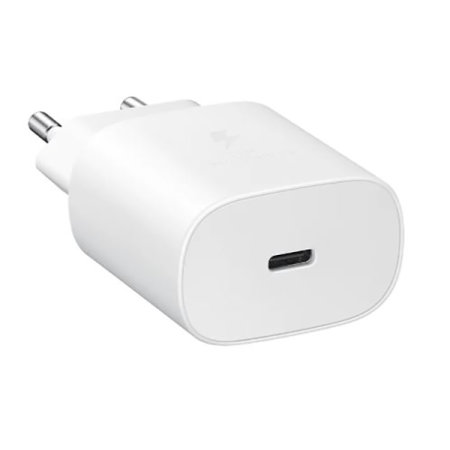 Official Samsung 25W EU Fast Wall Charger and USB-C to C Cable - White