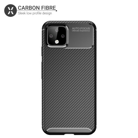 Olixar Google Pixel 4 XL Carbon Fibre Protective Case - Black