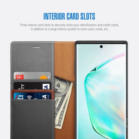 Obliq K3 Samsung Galaxy Note 10 Plus Wallet Case - Grey/Brown