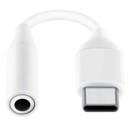 Offisiell Samsung USB-C til 3.5mm Audio Aux hodetelefonadapter - Hvit