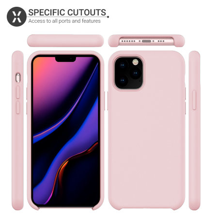Olixar Soft Silicone iPhone 11 Pro Max Case - Pastel Pink