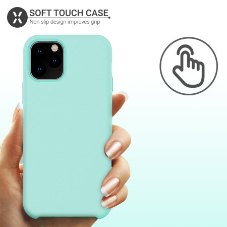 Coque iPhone 11 Pro Max Olixar en silicone doux – Vert pastel