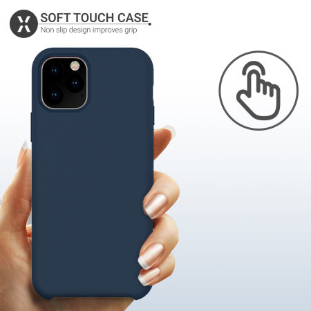 Olixar Soft Silicone iPhone 11 Pro kotelo - Yönsininen
