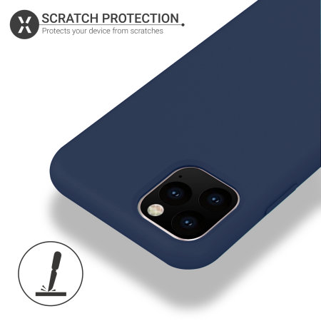 Coque iPhone 11 Pro Olixar en silicone doux – Bleu nuit