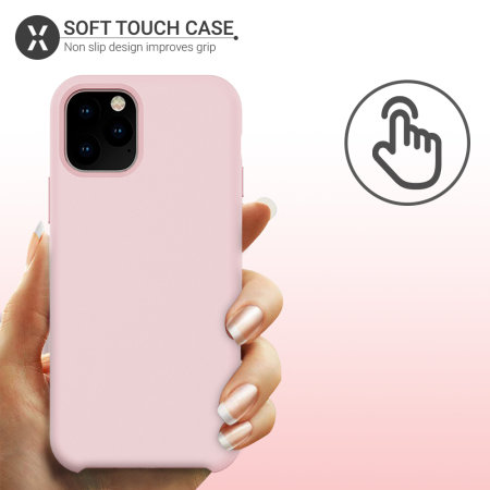 Coque iPhone 11 Pro Olixar en silicone doux – Rose pastel