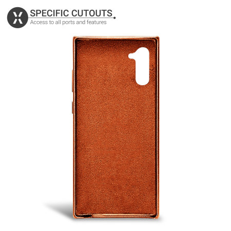 Olixar Genuine Leather Samsung Galaxy Note 10 Case - Brown