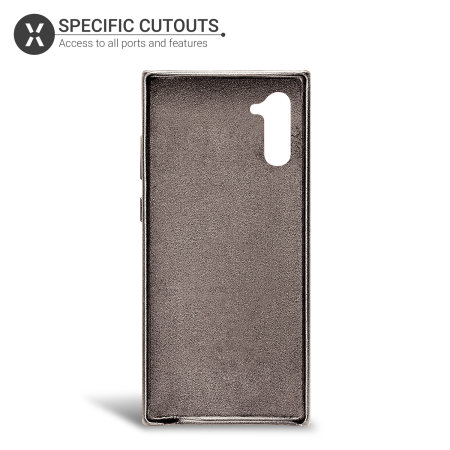 Olixar Genuine Leather Samsung Galaxy Note 10 Case - Grey