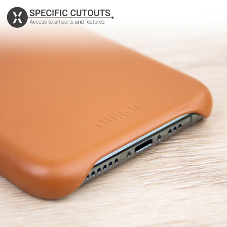 Olixar Genuine Leather iPhone 11 Pro Case - Brown