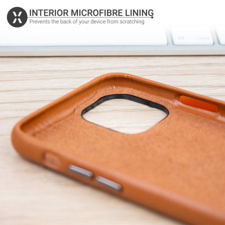Olixar Genuine Leather iPhone 11 Pro Max Case - Brown