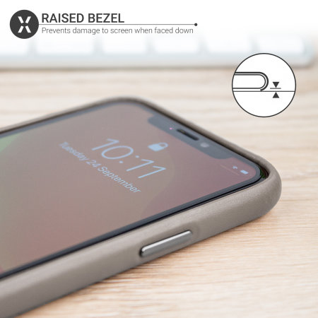 Olixar Genuine Leather iPhone 11 Case - Grey