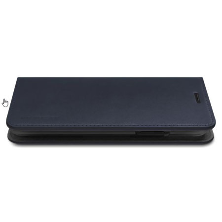 VRS Design Genuine Leather Diary iPhone 11 Pro Case - Navy