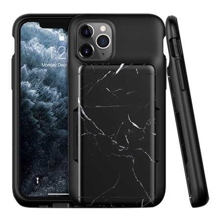 VRS Design Damda Glide Shield iPhone 11 Pro Case - Black Marble