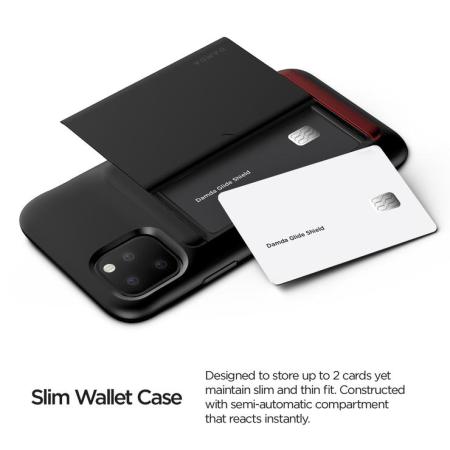 2021 VRS DESIGN Damda Glide Pro for iPhone 13 Pro Case Compatible for iPhone 13 Pro Case Sturdy Semi Auto Wallet 4 Cards 