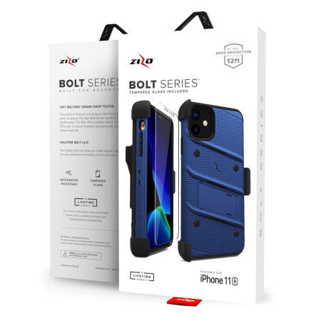 Zizo Bolt iPhone 11 Deksel & belteklemme - Blå/Svart