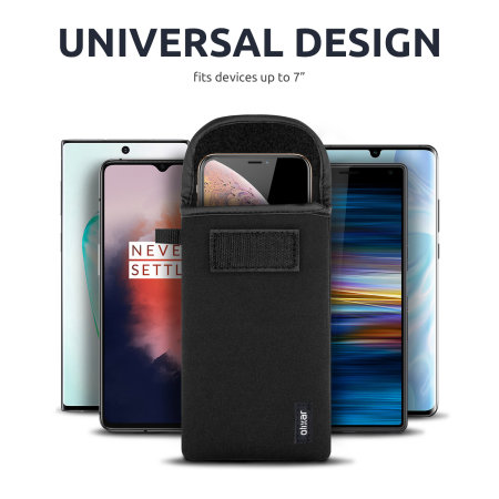 Olixar Neoprene Universal Smartphone Pouch Case - Black