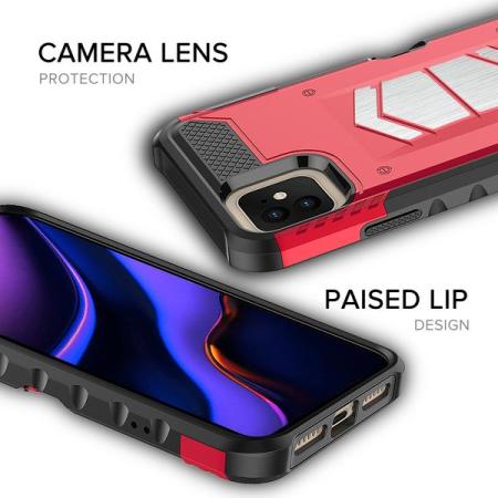 Zizo Electro iPhone 11 Tough Case & Magnetic Vent Car Holder - Red