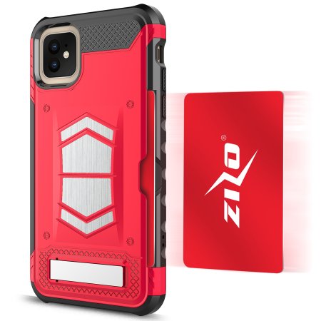 Coque iPhone 11 Zizo Electro avec support voiture magnétique – Rouge