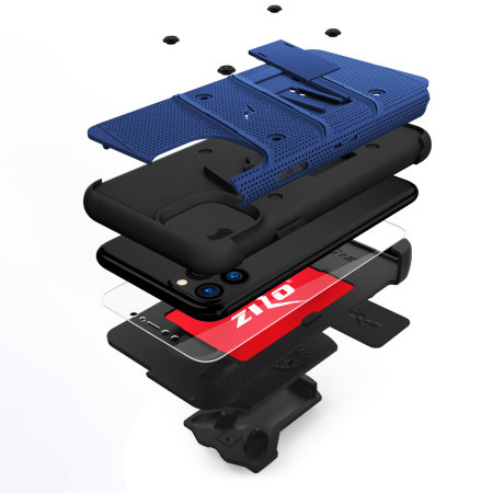Zizo Bolt Series iPhone 11 Pro Max Case & Screen Protector -Blue/Black