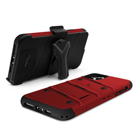 Zizo Bolt iPhone 11 Pro Max Case & Screenprotector - Rood / Zwart