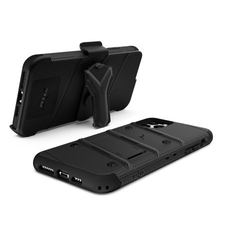 Zizo Bolt Series iPhone 11 Pro Kovakotelo & Vyöklipsi – Musta