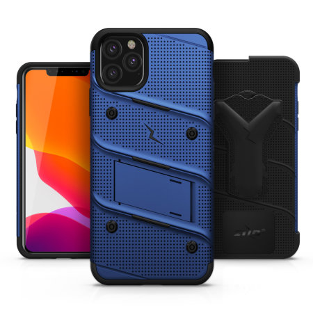Zizo Bolt Series iPhone 11 Pro Case & Screen Protector - Blue/Black