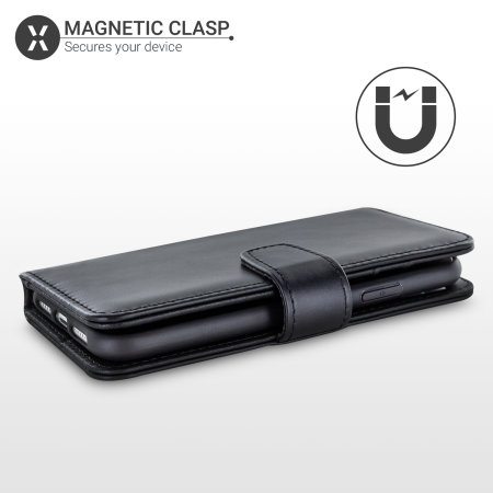 Olixar Genuine Leather iPhone 11 Wallet Case - Black