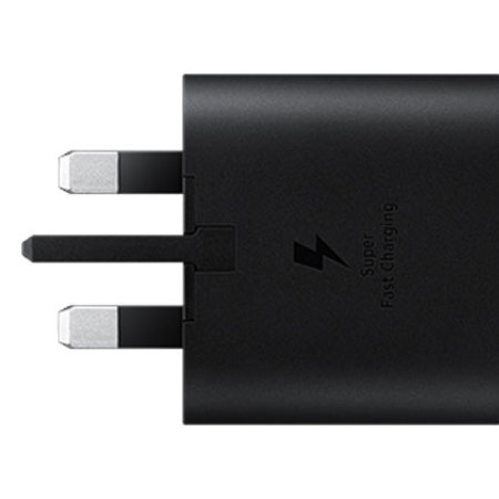 Official Samsung Black 45W Super Super Fast Charger and USB-C to USB-C Cable