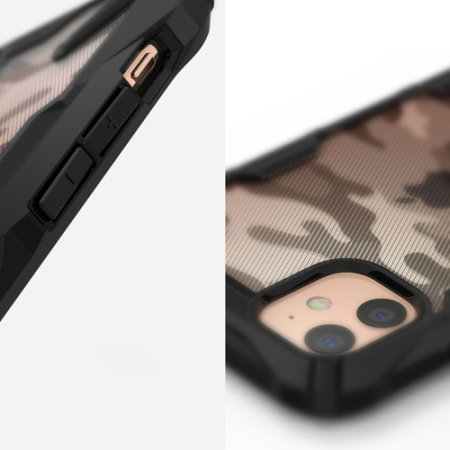 Coque iPhone 11 Ringke Fusion X Design – Camouflage noir