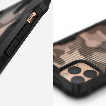 Ringke Fusion X Design iPhone 11 Pro Max Case - Camo Zwart