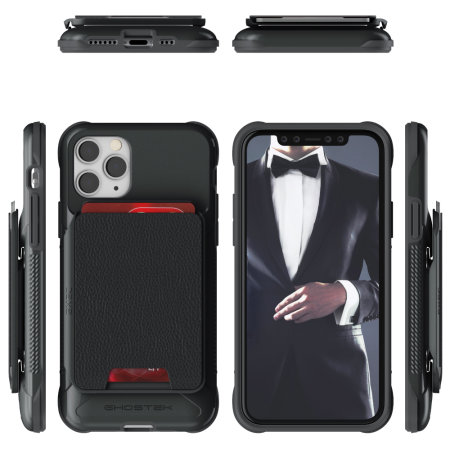 Ghostek Exec 4 Magnetic Wallet Case with Card Holder for iPhone 11 Pro, Black GHOCAS2276