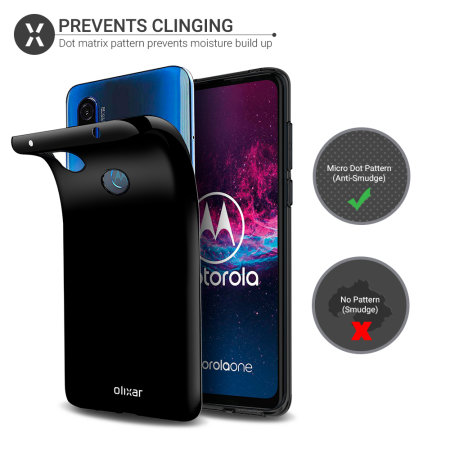 Olixar FlexiShield Motorola One Action Deksel - Svart