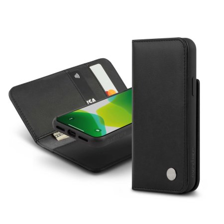 Moshi Overture iPhone 11 Pro Premium Leather Wallet Case - Jet Black
