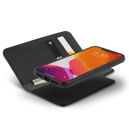 Moshi Overture iPhone 11 Pro Max Premium Wallet Leather Case-Jet Black