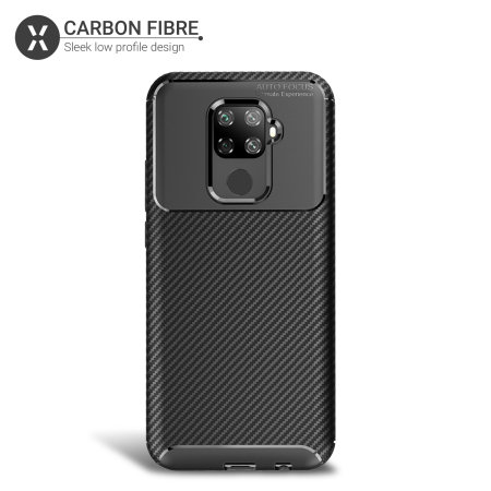 SCRAPPED - Olixar Carbon Fibre Huawei Nova 5i Pro Case - Black