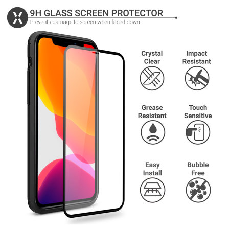 Olixar Sentinel iPhone 11 Pro Max Skal och Glass Skärmskydd - Svart