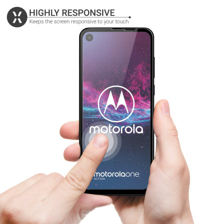 Olixar Motorola One Action Screenprotector van Gehard Glas
