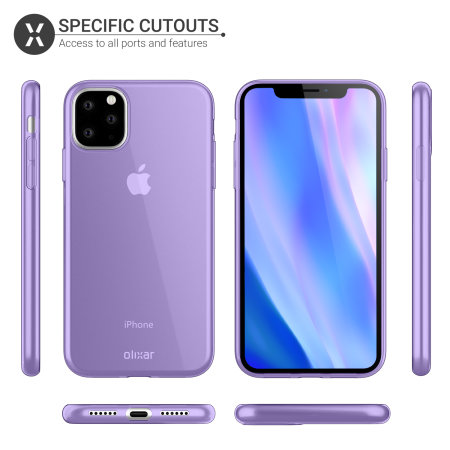 Olixar FlexiShield iPhone 11 Pro Max Gel Case - Purple