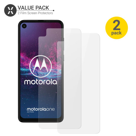 Olixar Motorola One Action Film Screen Protector 2-in-1 Pack