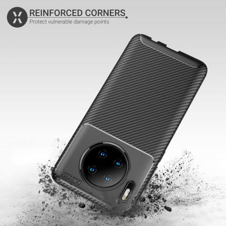 Olixar Carbon Fibre Huawei Mate 30 Pro Case - Black