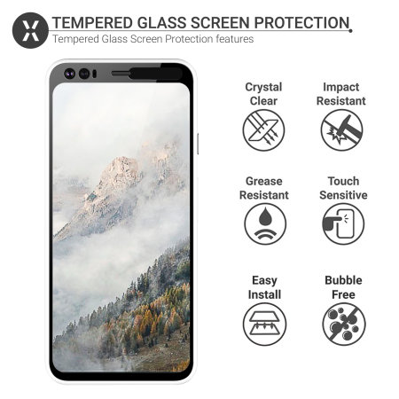 Olixar Google Pixel 4 Tempered Glass Screen Protector - Black