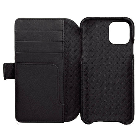 Vaja iPhone 11 Pro Max Premium Leather Wallet Case - Black