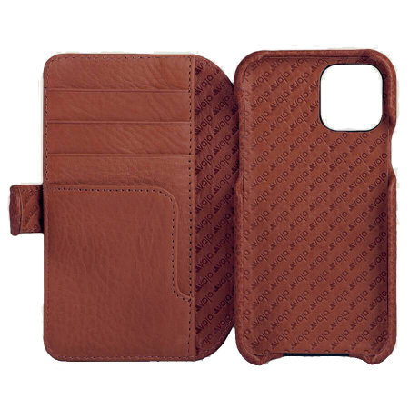 Vaja iPhone 11 Pro Max Premium Leather Wallet Case - Tan
