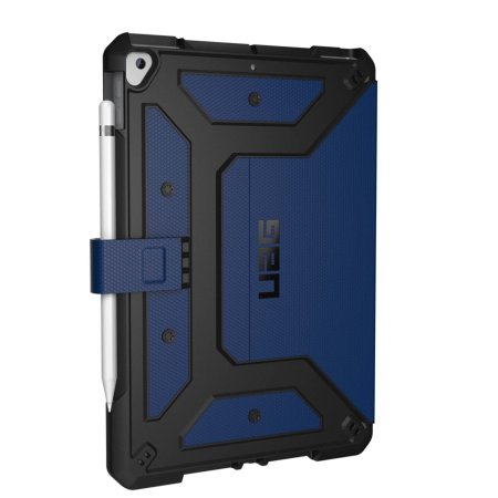 Coque iPad 10.2 2019 UAG Metropolis avec rabat & support – Cobalt