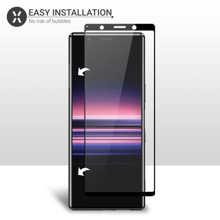 Olixar Sony Xperia 5 Full Cover Glass Screen Protector - Black