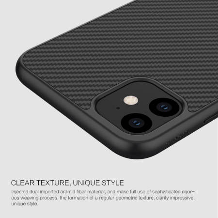 Nillkin Synthetic Fibre Series iPhone 11 Tough Cover Case - Black