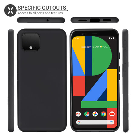 Olixar Soft Silicone Google Pixel 4 XL kotelo - Musta