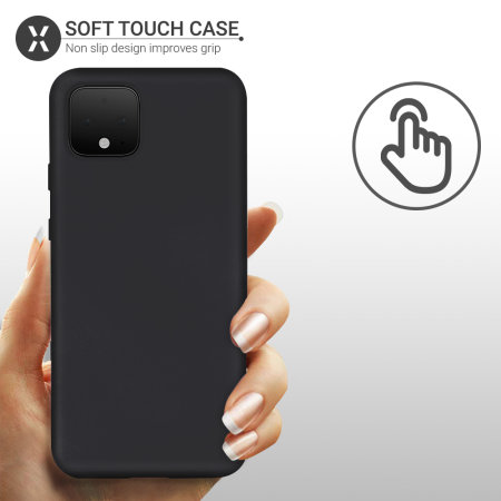 Olixar Soft Silicone Google Pixel 4 Case - Black