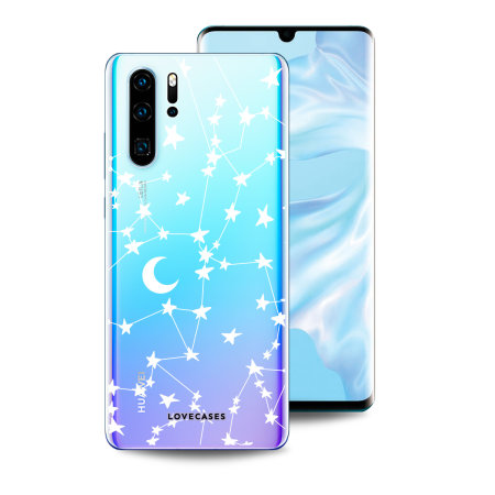 LoveCases Huawei P30 Pro Gel Case - White Stars And Moons